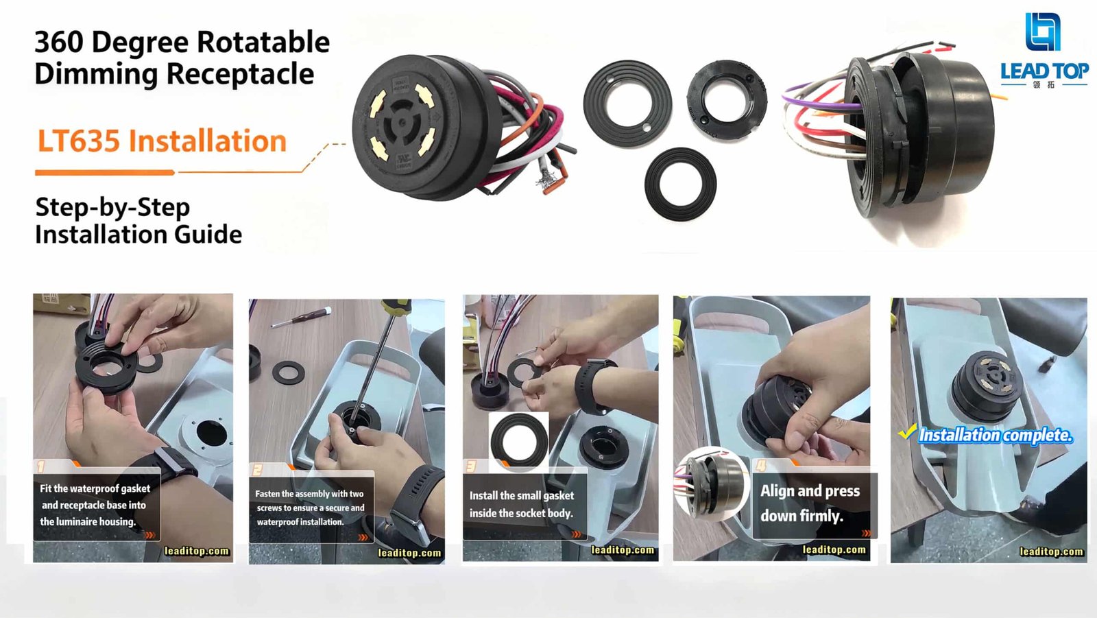360 degree rotation nema 5 pin lt635 ansi c136.10 twist lock nema 5 pinsocket