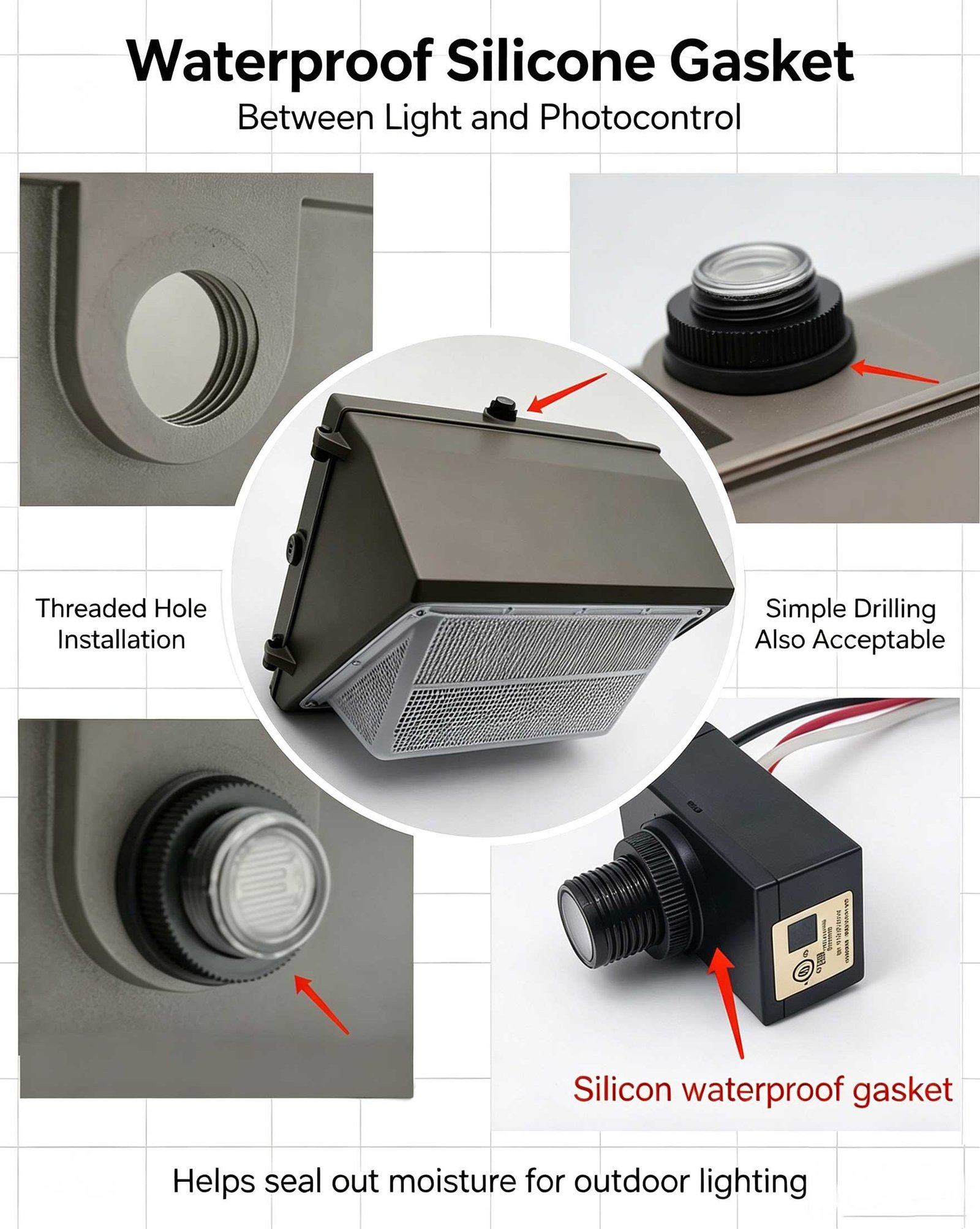 LT310A 12-48VDC bedrade fotocel, gebruikt voor tuinverlichting/schuurverlichting.