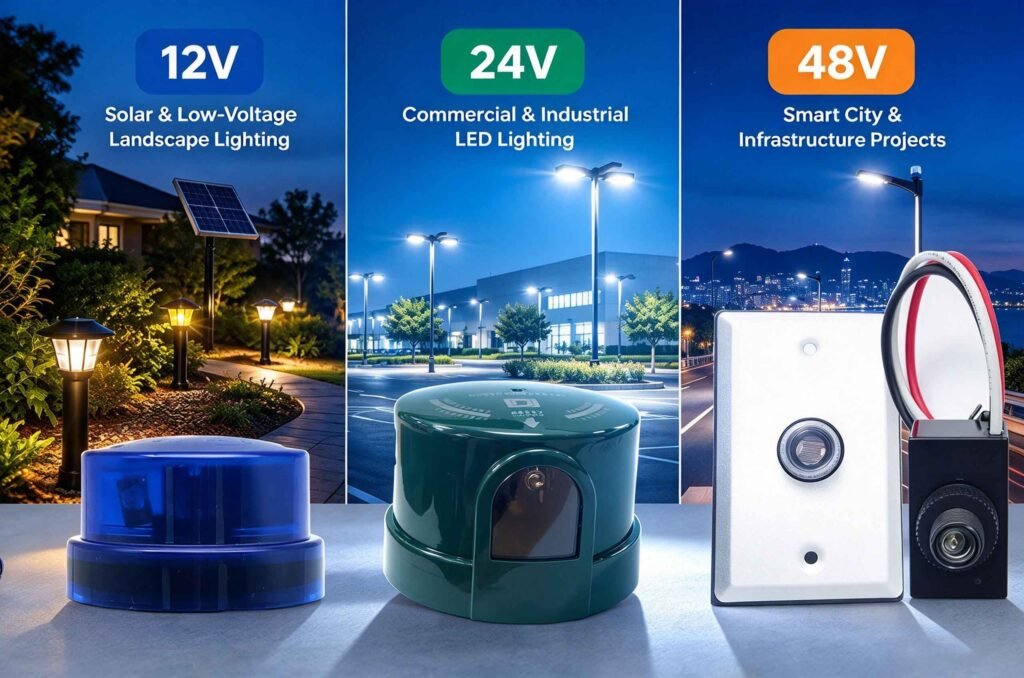 why are there different voltage ranges for photocontrols