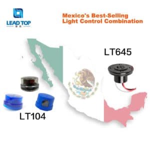 Complete Photocell Control System (LT104 + 645/645B) Designed for Outdoor Lighting Projects in Mexico and Global Markets