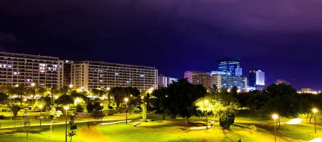 projeto de iluminação de parque público
