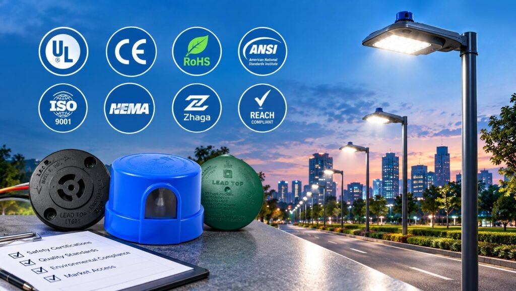¿Qué certificaciones debo comprobar para los sensores de luz en Norteamérica?